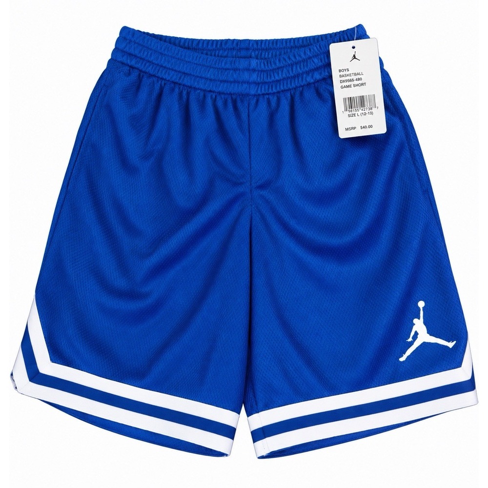 NWT Nike Jordan Shorts Youth Sz Med Blue Mesh Jumpman Basketball Shorts